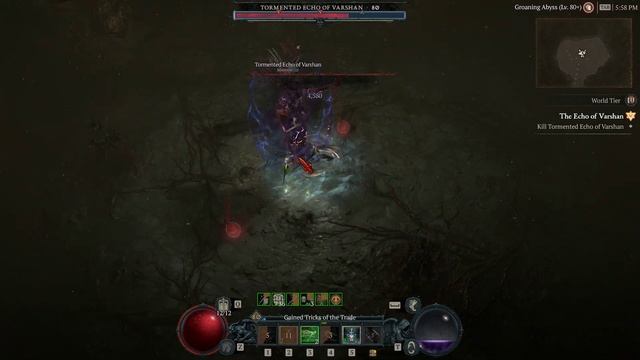 Echo of Varshan - World tier 4 Level 80 "uber" boss - Rogue lvl 80 - Diablo 4 Season 1 gameplay смотреть онлайн