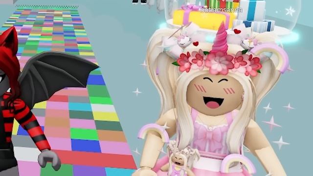 SANNA vs MOODY Roblox Color Block Race! смотреть онлайн