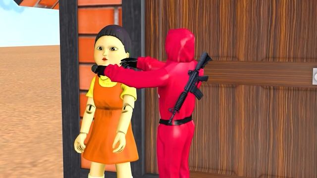 Doll Squid Game rescue Nick and Fat Police - Scary Teacher 3D Giant Chucky Bad Action Sad Story смотреть онлайн
