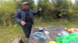 Так я ловлю налима на донку осенью. Моя простая снасть.