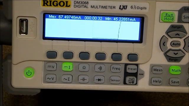 RIGOL DM3068 DMM MultiMeter MAX current drain monitoring using Math_Stat_Trend смотреть онлайн