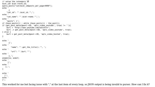 Wordpress: WordPress JSON output смотреть онлайн