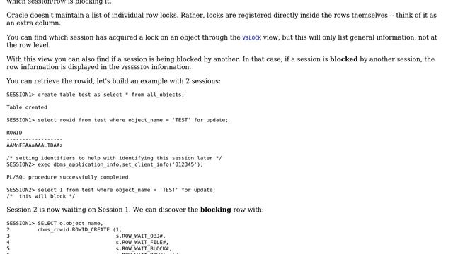 When a record is locked in Oracle, can we know which record is locked? (2 Solutions!!) смотреть онлайн