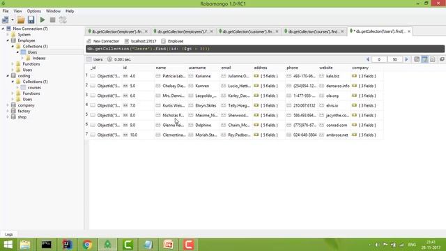MongoDB Tutorial - 9: Comparison Query Operators ($eq, $gt, $gte, $lt, $lte, $in, $nin, $ne) смотреть онлайн
