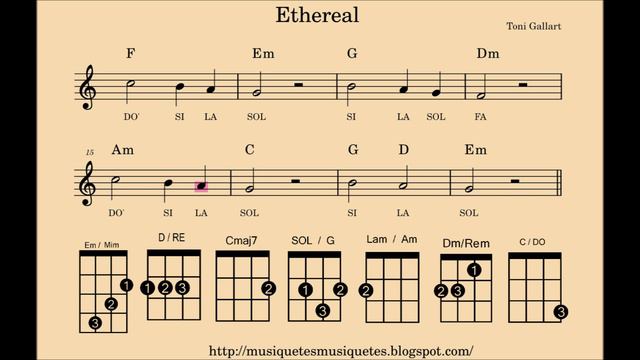 Ethereal. Notes: mi - do'. Instruments en Do. смотреть онлайн