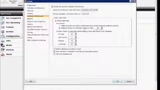 How to configure database maintenance for Backup Exec 2012 смотреть онлайн