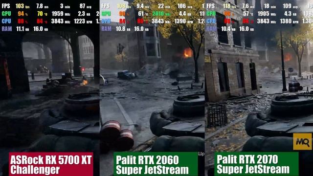 Battlefield V: ASRock RX 5700 XT , Palit RTX 2060 Super, RTX 2070 Super смотреть онлайн
