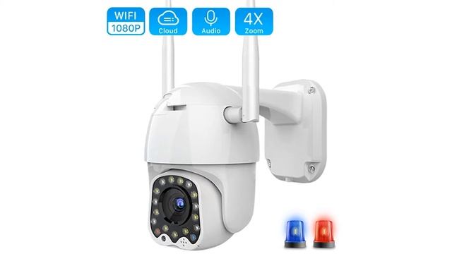 IP-камера облачная, 1080P, Wi-Fi, PTZ, 2 МП, 4-кратный зум