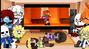 Undertale reacts to frisk stronger than you minecraft version (with intro but no outro :') )