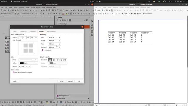 How to apply a table style in LibreOffice Writer смотреть онлайн