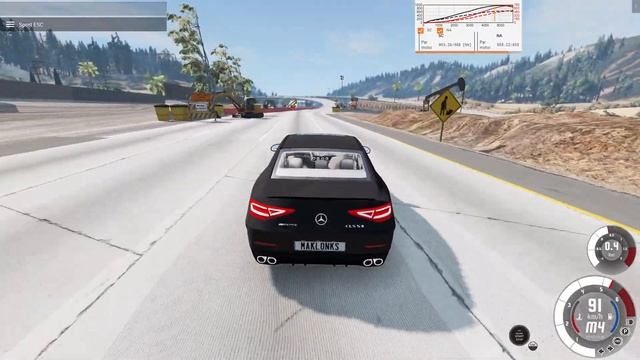 BeamNG Mercedes-AMG CLS 53 en 1 min смотреть онлайн
