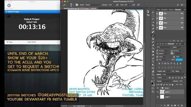 Arvin Bautista Sketches 2017 27/100: Violator смотреть онлайн