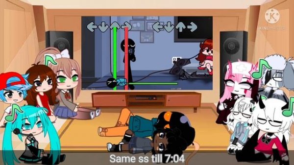 (FNF+mod)?? Friday Night Funkin reacts to Stickman mod (GC) Part1