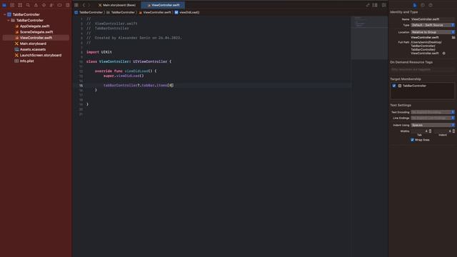UIKit Swift | UITabBarController - Создание многоэкранных приложений с вкладками в iOS смотреть онлайн