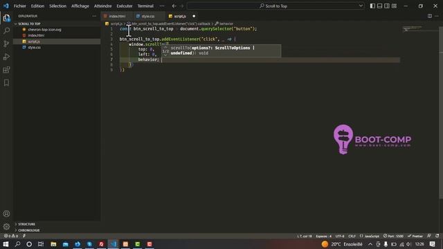 Scroll to top button JavaScript смотреть онлайн