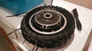 как поменять, одеть, надеть, покрашу, колесо, на электро самокат. электросамокат.