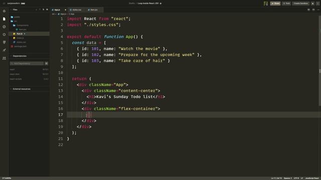 Loop inside React JSX смотреть онлайн