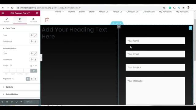 Contact form 7 Style - Elementor Tutorial #2 смотреть онлайн