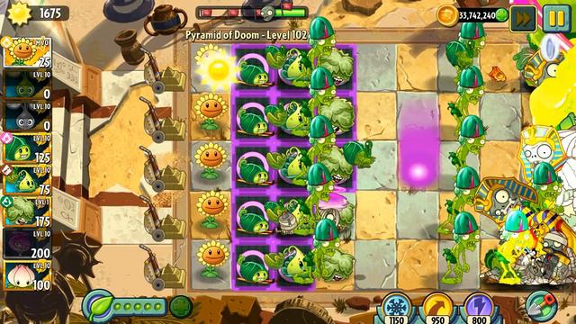 Survival Mod Endless Pyramid of Doom ► Plants vs. Zombies 2: It's About Time смотреть онлайн