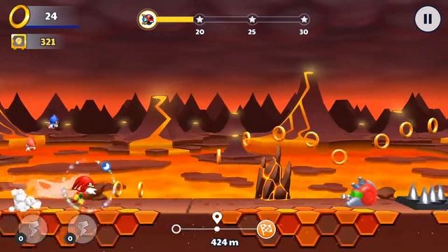 Sonic Runners Adventure Lava Mountain Level 25 Walkthrough Gameplay Android/iOS
