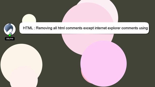 HTML : Removing all html comments except internet explorer comments using regex and php смотреть онлайн