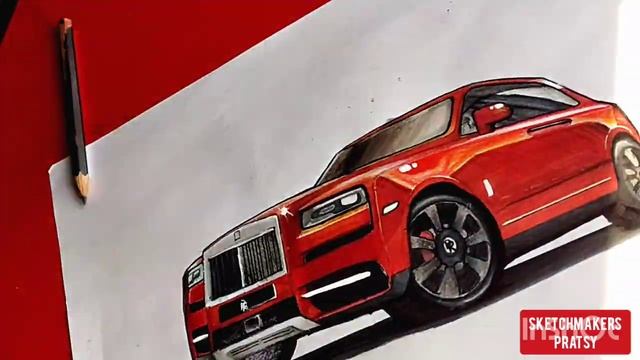 Rolls royce SUV realistic drawing | Cullinan | #sketchmakrpratsy #Pratham_draws смотреть онлайн