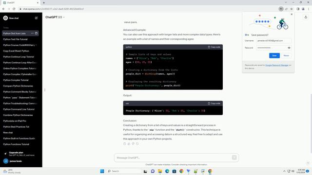 python create dictionary from list of keys and values смотреть онлайн