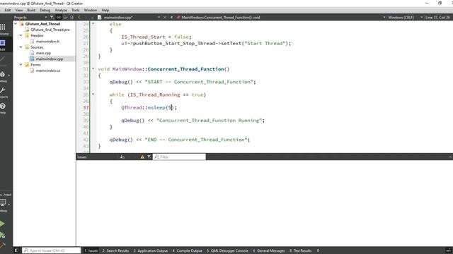 Qt C++ Concurrent Application Tutorial | Qt QFuture | Qt Threading | Run A Function In A Thread смотреть онлайн