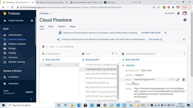 React user profile project with firebase смотреть онлайн