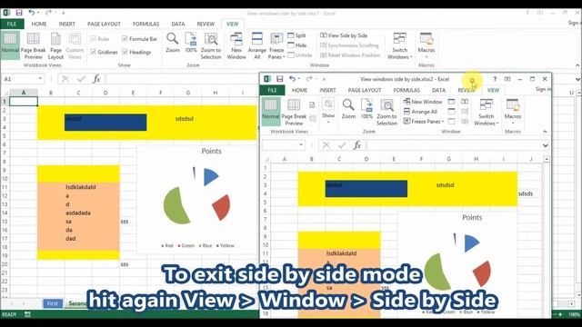 ms office excel view windows side by side смотреть онлайн