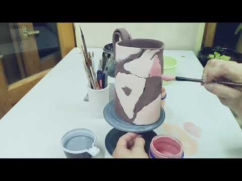 Роспись керамики глазурями.