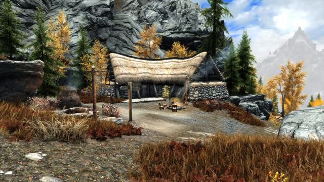 Skyrim - Shor's Stone Ambiance (rustling Leaves, Chickens, Birds, Blacksmith)