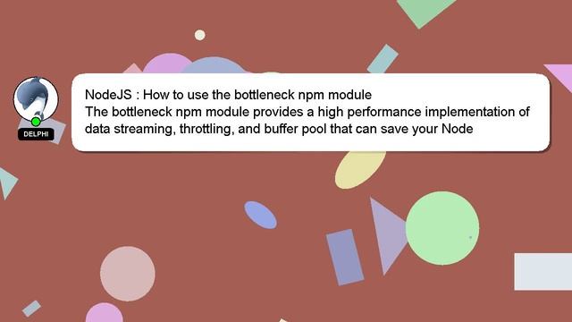 NodeJS : How to use the bottleneck npm module смотреть онлайн