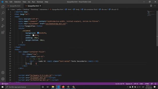 Desarrollo Web Desde Cero - Bootstrap - Elementos - Tipografías I смотреть онлайн