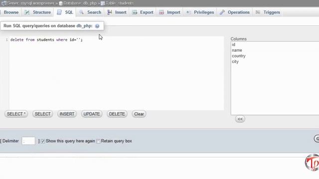 MySQL Database Part-06 (DELETE Query) смотреть онлайн