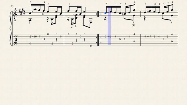 Mélancolie Op.51 No.10 - Napoléon Coste (1805 - 1883) - Tablature