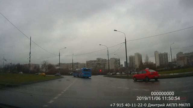 Типичные ошибки на экзамене по вождению Круговое движение. Маршрут Северное Бутово. смотреть онлайн
