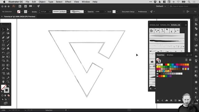 How to Create a Sketched Logo Effect in Illustrator смотреть онлайн