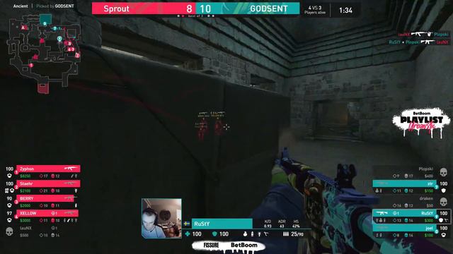 (RU) Sprout vs GODSENT | map 2 | BetBoom Playlist. Urbanistic | by @w4yns & @1ukecsgo смотреть онлайн
