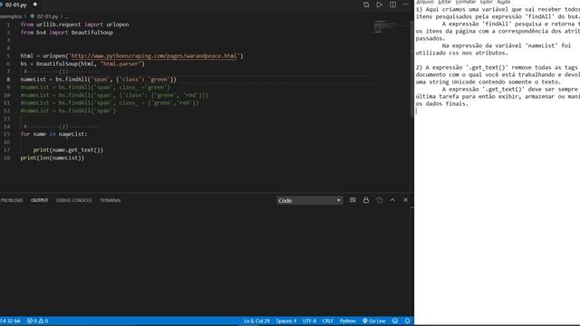 Python: 'findAll()' e ' get_text()' no BeautifulSoup #008 смотреть онлайн