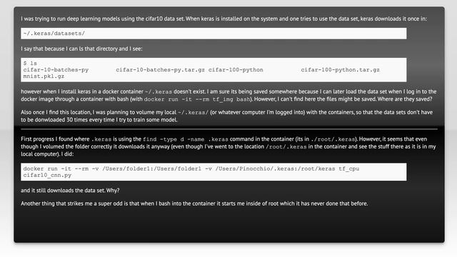 Where does keras store its data sets when using a docker container? смотреть онлайн