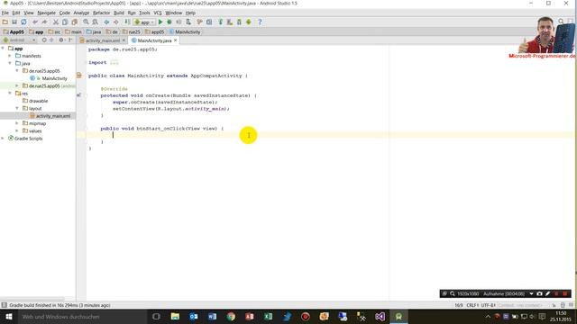 Android App Beginner #3: Button mit onClick Event programmieren смотреть онлайн
