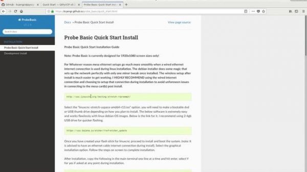 Linuxcnc QtPyVCP GUI installation and probe basic GUI routines installation