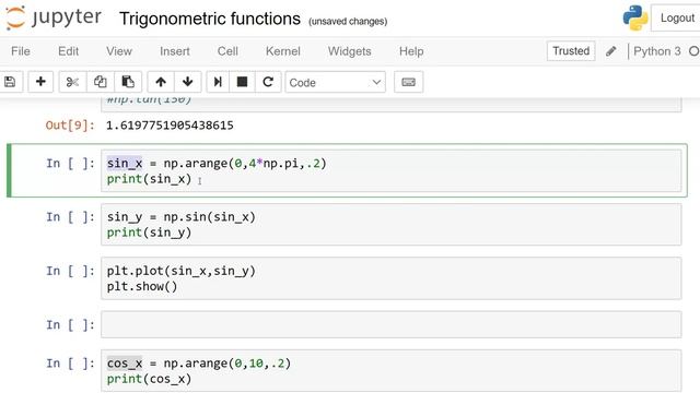 Trigonometric function in Python Numpy: Lesson 8 смотреть онлайн