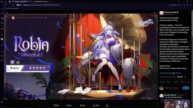 Honkai Star Rail Drippin 2.2. Robin!! ANGELS NEVER DIE!! смотреть онлайн