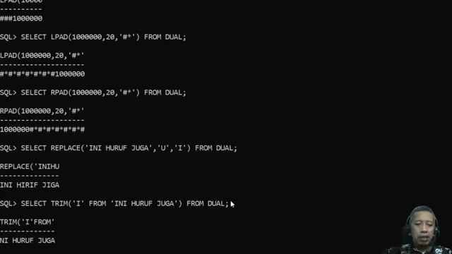 #4.3 FUNGSI UNTUK MEMANIPULASI KARAKTER - ORACLE DATABASE FUNDAMENTAL смотреть онлайн