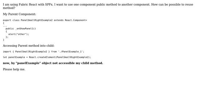 Sharepoint: Reuse Child Component Method to Parent Component Fabric React - SPFx смотреть онлайн