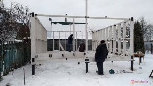 Сборка каркаса домокомплекта Колесова «Барн-33».