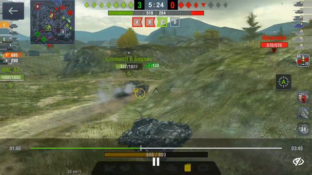 WOT blitz Обзор Type 64 6 уровень смотреть онлайн