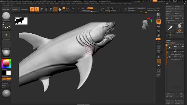 ZBrush to Photoshop Timelapse - 'Shark' Concept смотреть онлайн